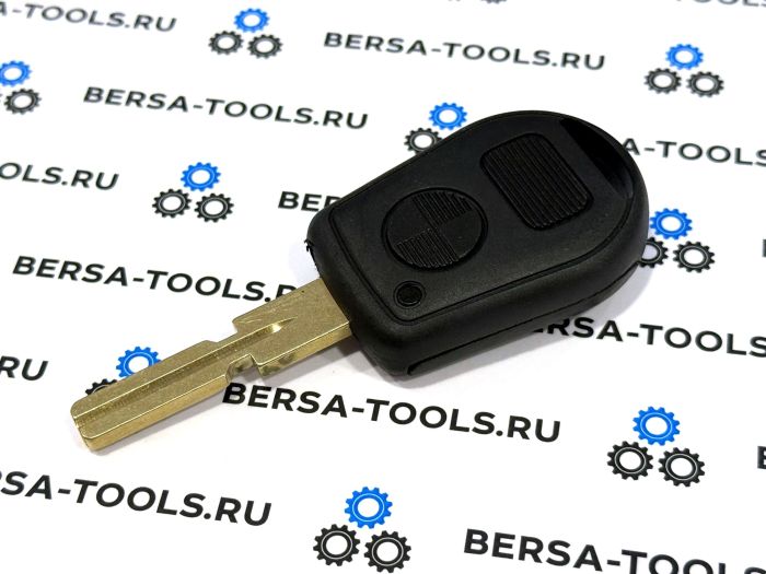 Двухкнопочный ключ BMW с лезвием старого образца HU58