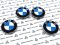 Эмблемы (колпачки) сине-белые в оригинальные колеса BMW (10 защелок)