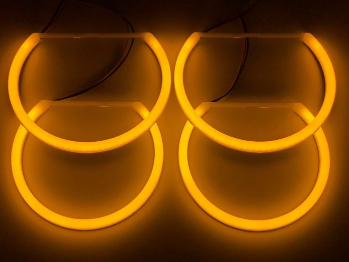 Ангельские глазки Cotton для BMW E46 фары без линз (Оранжевый)