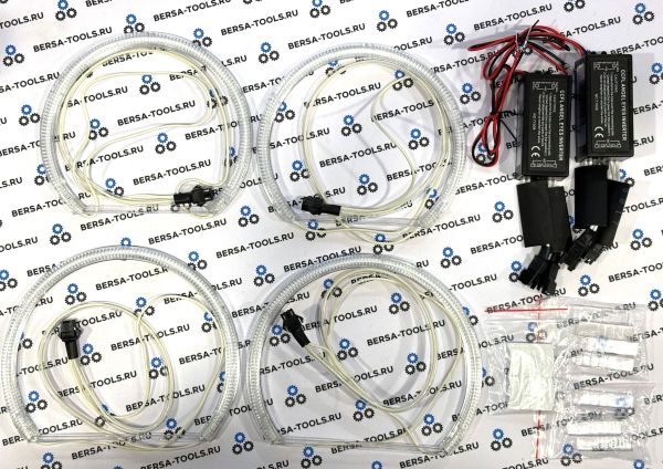 Ангельские глазки CCFL для BMW E46 фары без линз (Желтый)