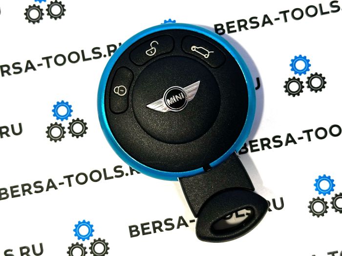 Декоративное кольцо для смарт-ключа MINI Cooper (голубой)