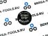 Эмблема на кнопку START STOP BMW (черный карбон)