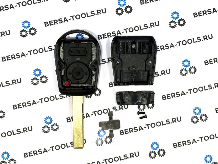 Двухкнопочный ключ BMW с лезвием нового образца HU92