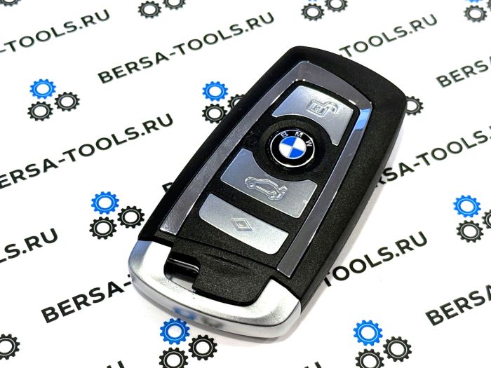 Корпус смарт-ключа BMW F-series серебро (4 кнопки)