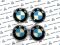 Эмблемы (колпачки) сине-белые в оригинальные колеса BMW (5 защелок)