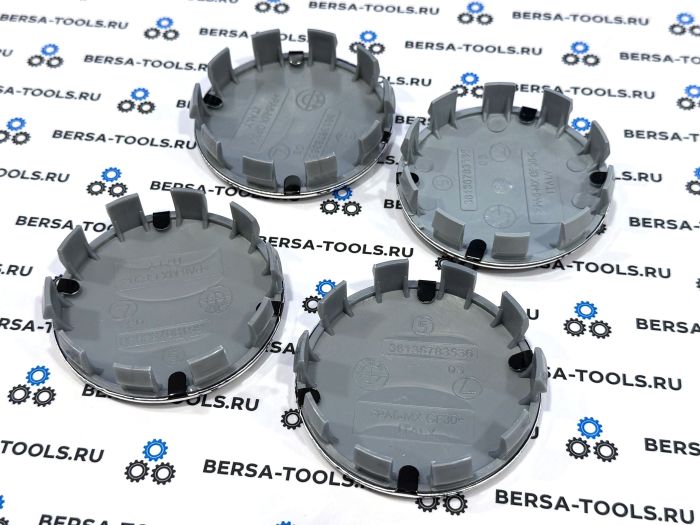 Эмблемы (колпачки) сине-белые в оригинальные колеса BMW (10 защелок)