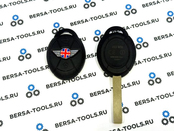 Корпус ключа Mini Cooper (3 кнопки) с Британским флагом