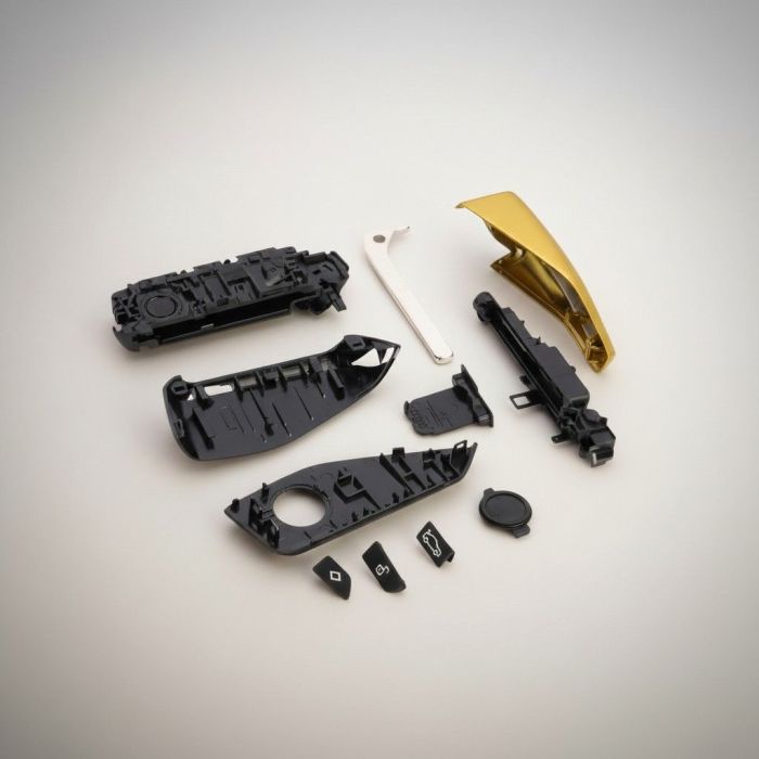 Корпус смарт ключа BMW F-series, G-series (Цвет: Золото, Кнопка «Ромб»)