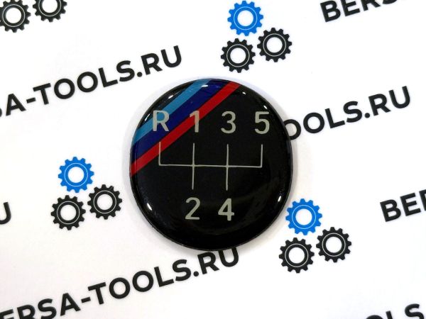Эмблема для ручки МКПП BMW ///M (5-ти ступенчатой коробки передач), на клеевой основе