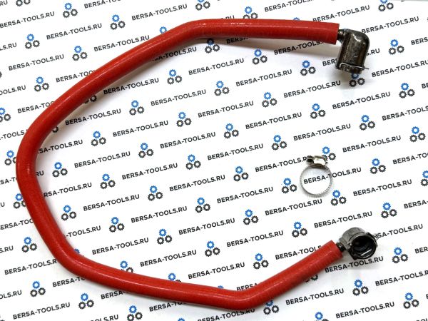 Патрубок системы охлаждения силиконовый с хомутом 17128740118