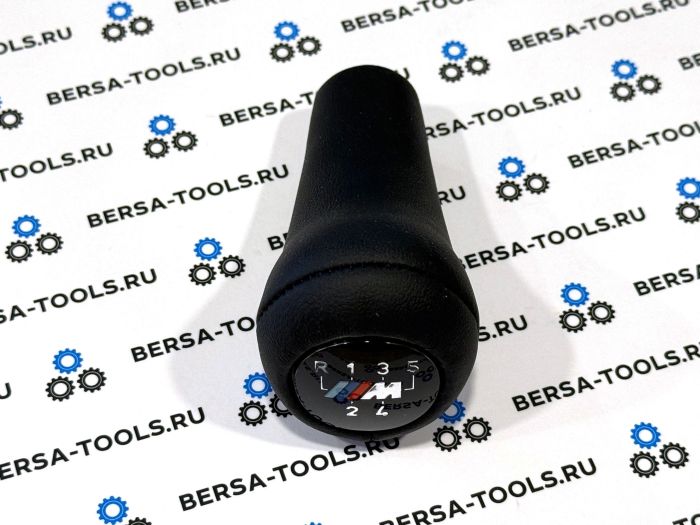 Ручка МКПП BMW (для 5-ти ступенчатой коробки передач) черная, кожаная, M-Power Style