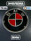 Эмблема BMW черно-красная 74 мм (51148203864)