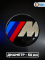 Наклейки на колесные диски, 56 мм, BMW М стиль (5 шт)