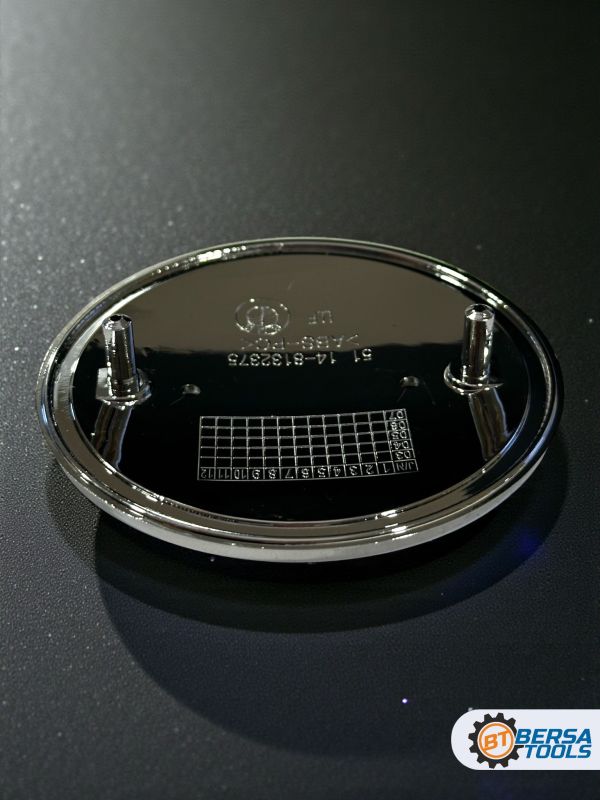 Эмблема BMW карбон голубое-серебро 74 мм (51148203864)