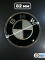 Эмблема BMW карбон черно-серебро 82 мм (51148132375)