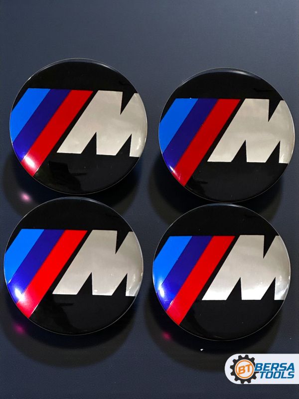 Наклейки на колесные диски, 65 мм, BMW М стиль (5 шт)