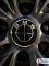 Наклейки на колесные диски, 56 мм, BMW черные (5 шт)