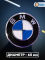 Наклейки на колесные диски, 65 мм, BMW сине-белые (5 шт)