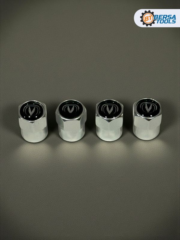 Колпачки на ниппель с эмблемой Changan хром, 4 шт