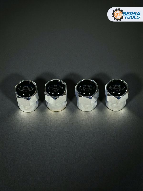 Колпачки на ниппель с эмблемой MINI хром, 4 шт