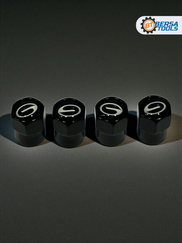 Колпачки на ниппель с эмблемой GAC черные, 4 шт