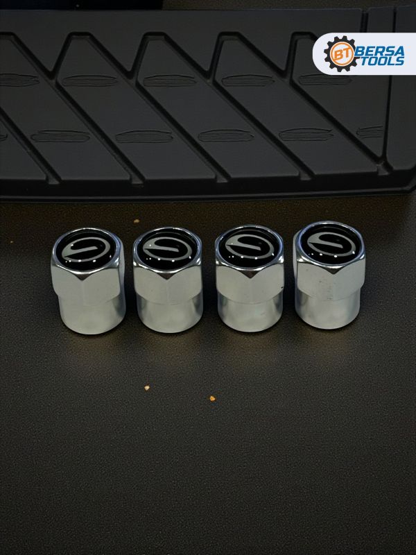 Колпачки на ниппель с эмблемой GAC хром, 4 шт