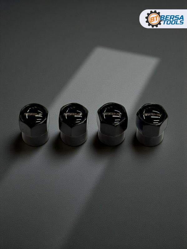 Колпачки на ниппель с эмблемой Mercedes-AMG черные, 4 шт