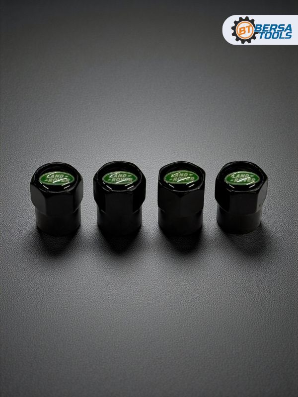 Колпачки на ниппель с эмблемой Land Rover черные, 4 шт