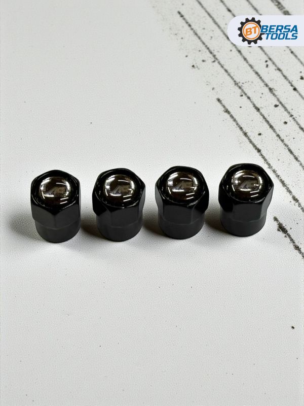 Колпачки на ниппель с эмблемой AC Schnitzer черные, 4 шт