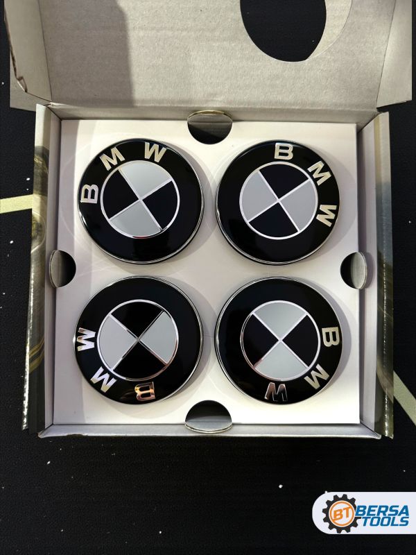 Колпачки динамические в диск BMW, черный, 58 мм, 4 шт