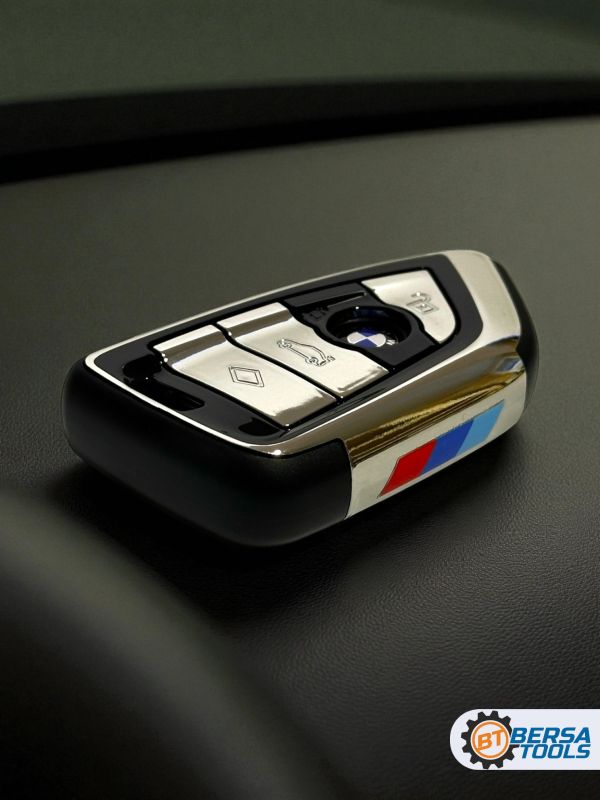 Чехол для смарт-ключа BMW 4 кнопки, хром