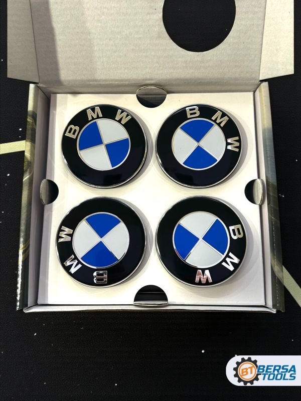 Колпачки динамические в диск BMW, синий, 58 мм, 4 шт