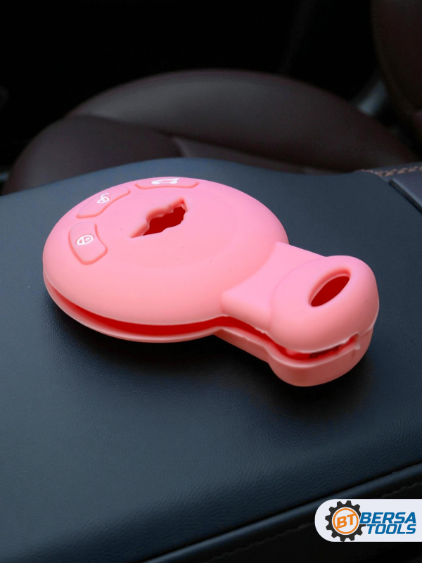 Силиконовый чехол для смарт-ключа Mini Cooper, розовый