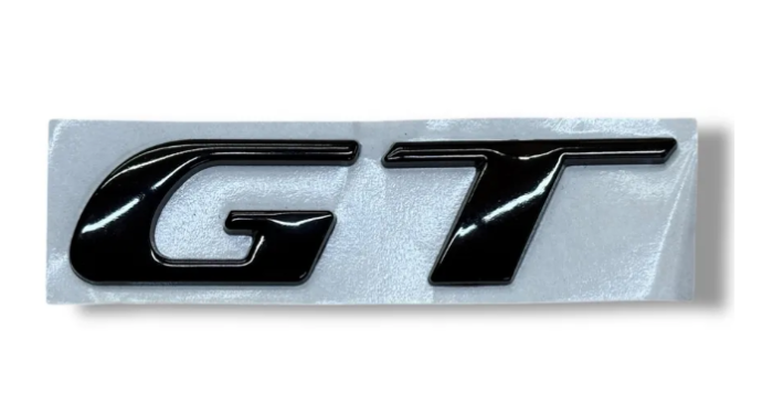 Эмблема GT BMW 81х19.5мм черная