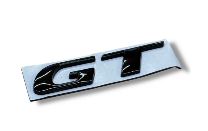Эмблема GT BMW 81х19.5мм черная