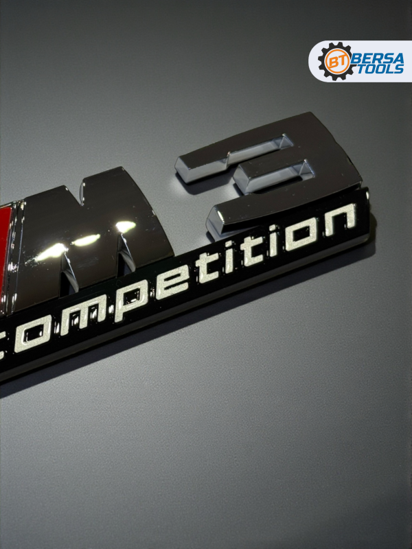 Эмблема пластиковая BMW M3 Competition хром