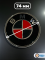 Эмблема BMW черно-красная 74 мм (51148203864)