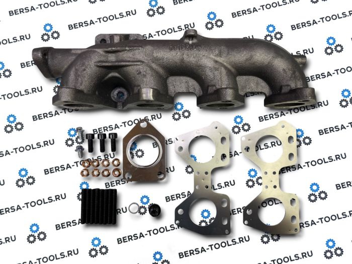 Чугунный выпускной коллектор BMW N47 (11627797389, 11627810182)