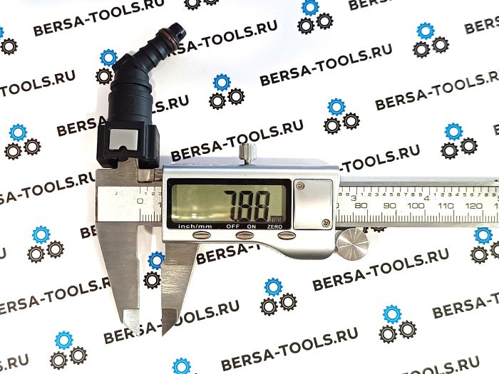 Топливный быстросъемный штуцер D7.89 ID6  (МАМА угол 45°)