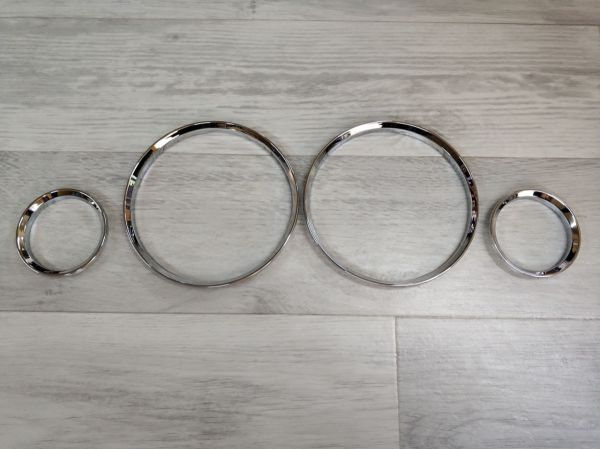Кольца в приборную панель BMW E30 (хром, серебро и черный хром)